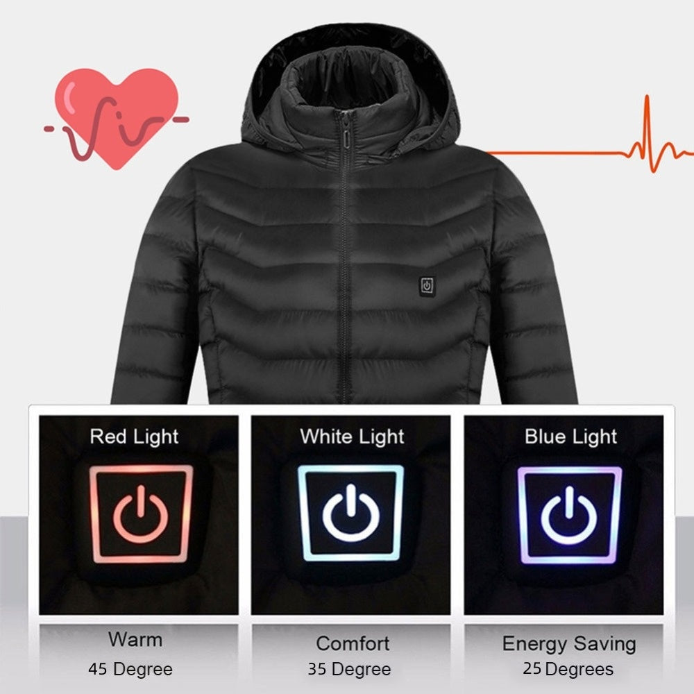 USB Heated Jacket – Thermal Winter Coat with Built-in Heating Pads