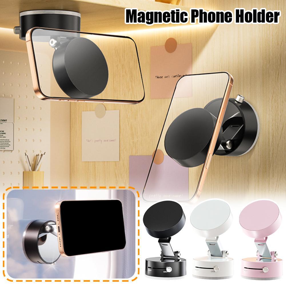 Magnetic Car Phone Holder | Foldable Suction Cup Mount for Smartphones
