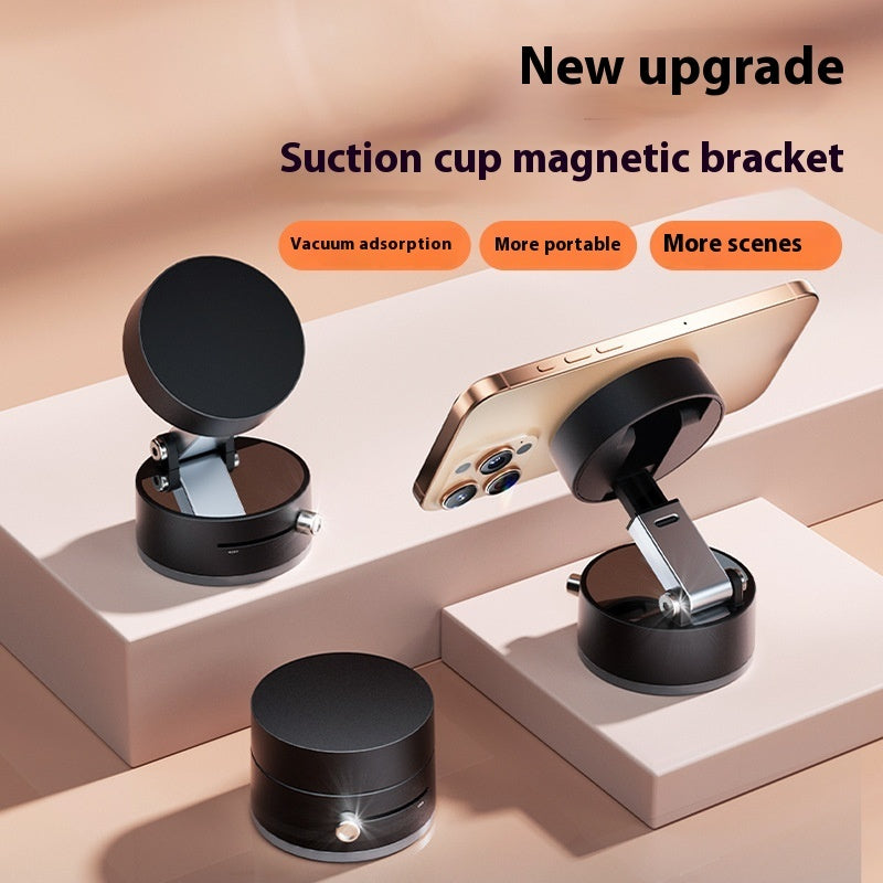 Magnetic Car Phone Holder | Foldable Suction Cup Mount for Smartphones