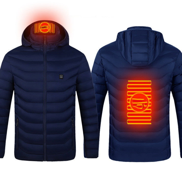 USB Heated Jacket – Thermal Winter Coat with Built-in Heating Pads