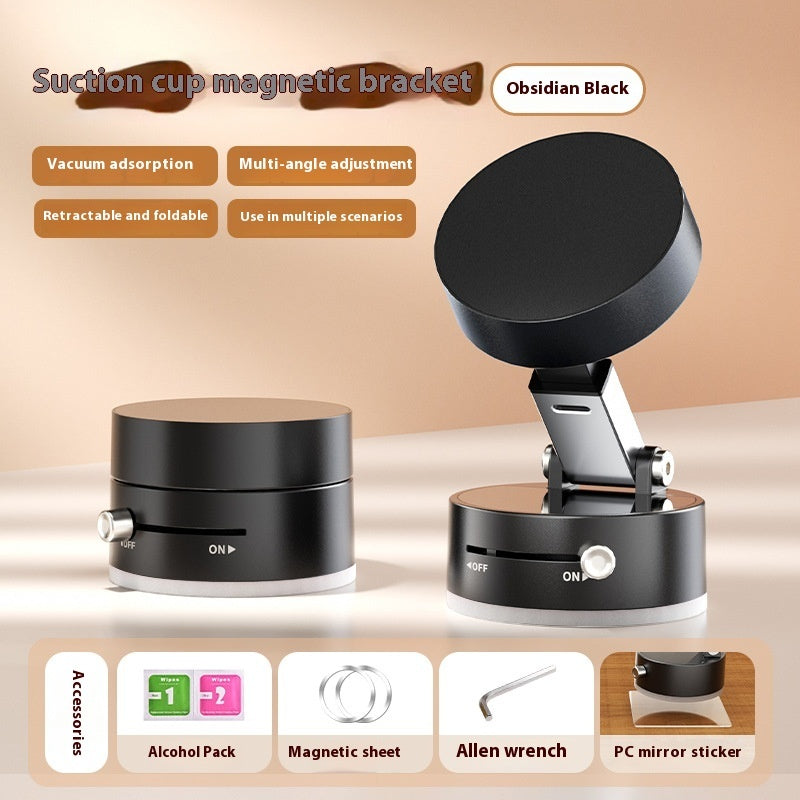 Magnetic Car Phone Holder | Foldable Suction Cup Mount for Smartphones
