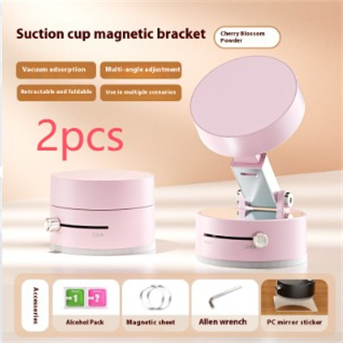 Magnetic Car Phone Holder | Foldable Suction Cup Mount for Smartphones