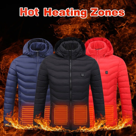 USB Heated Jacket – Thermal Winter Coat with Built-in Heating Pads